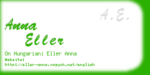 anna eller business card